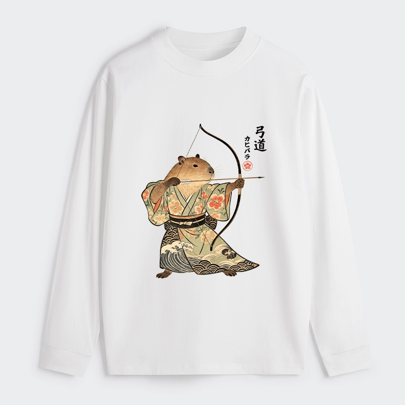 Tokyo-Tiger Capybara Archery Classic Long Sleeve T-Shirt