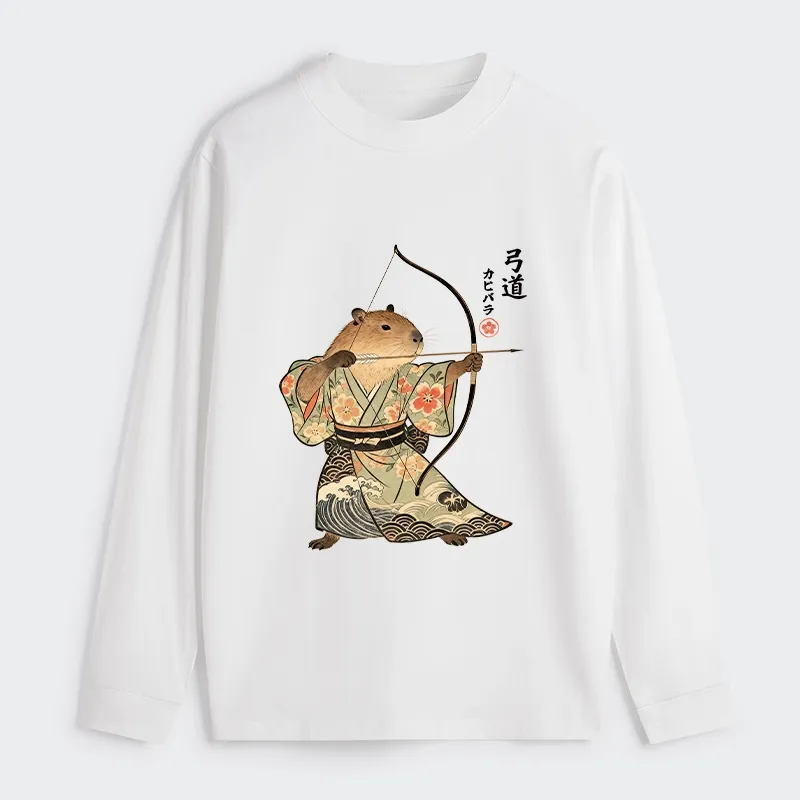 Tokyo-Tiger Capybara Archery Classic Long Sleeve T-Shirt