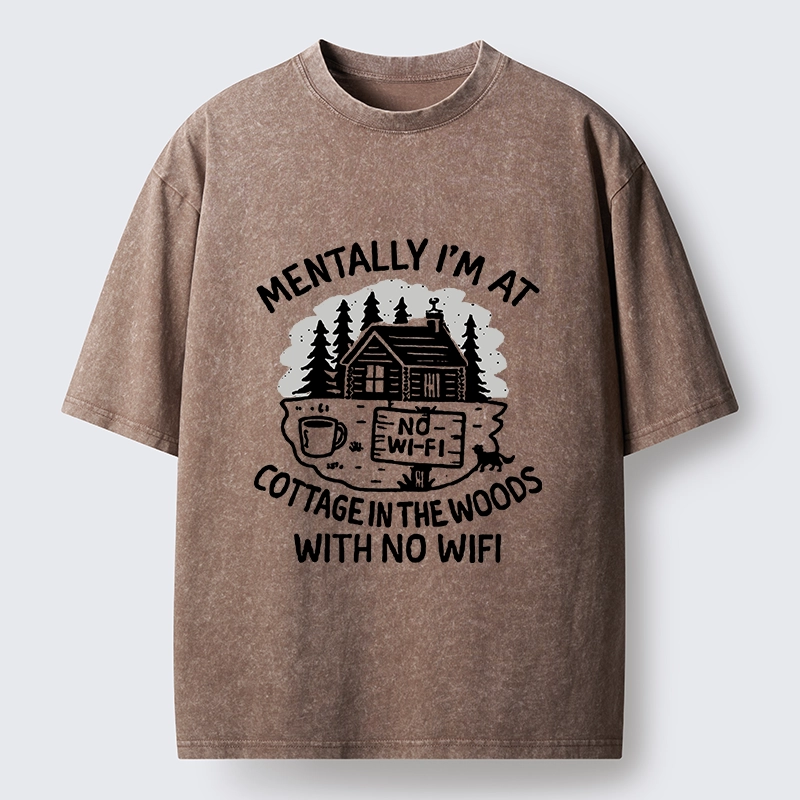 Tokyo-Tiger Dreaming Of A Woodland Cottage Washed T-Shirt