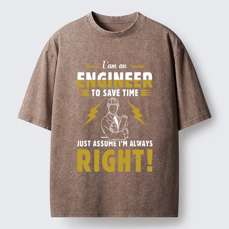 Tokyo-Tiger Confident Engineer Washed T-Shirt