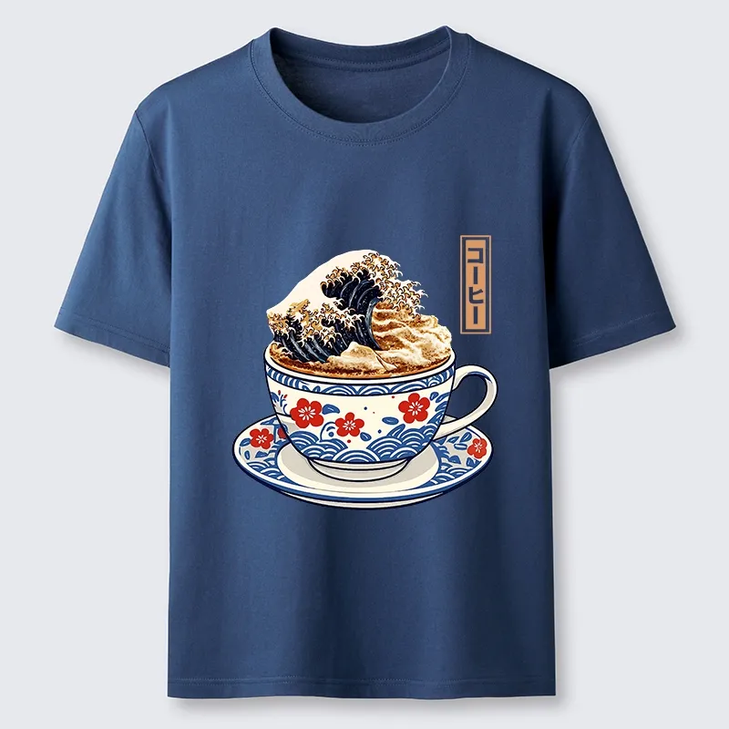 Tokyo-Tiger Coffee Wave Foam Classic T-Shirt