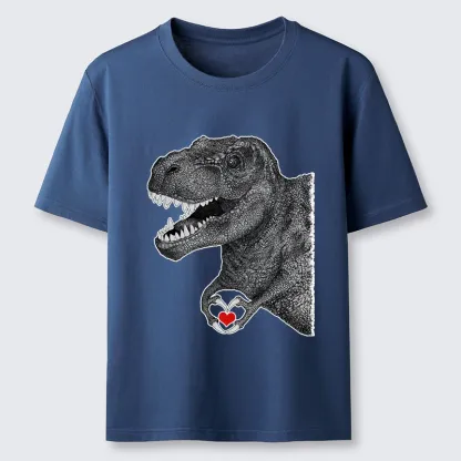 Tokyo-Tiger Dinosaur Making A Heart Shape Classic T-Shirt