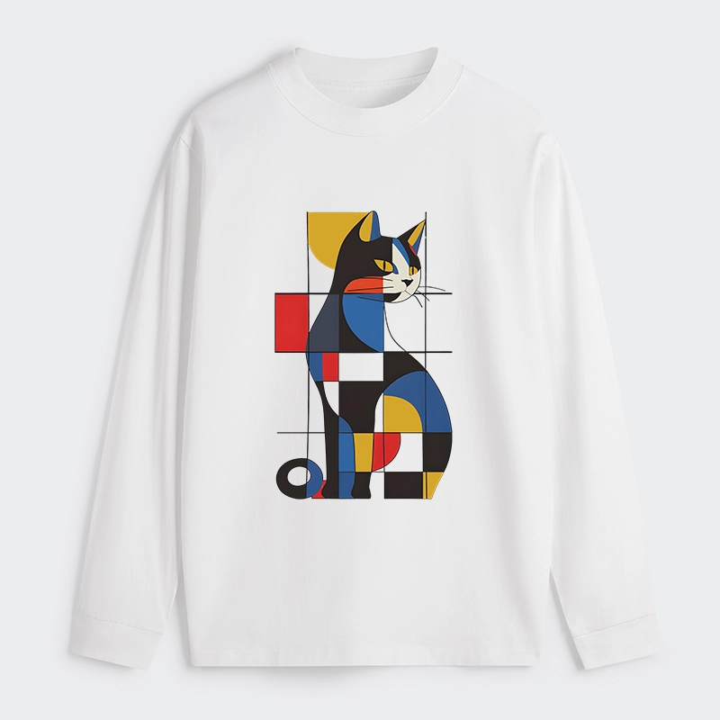 Tokyo-Tiger Mondrian Cat Classic Long Sleeve T-Shirt