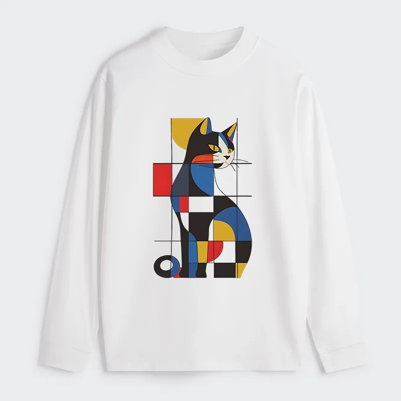 Tokyo-Tiger Mondrian Cat Classic Long Sleeve T-Shirt