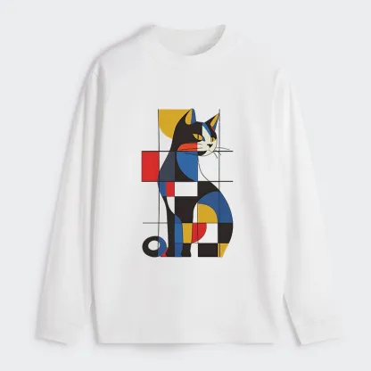 Tokyo-Tiger Mondrian Cat Classic Long Sleeve T-Shirt