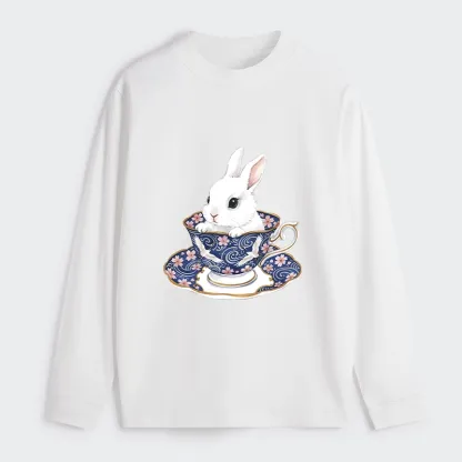 Tokyo-Tiger Cute Rabbit Tea Set Classic Long Sleeve T-Shirt