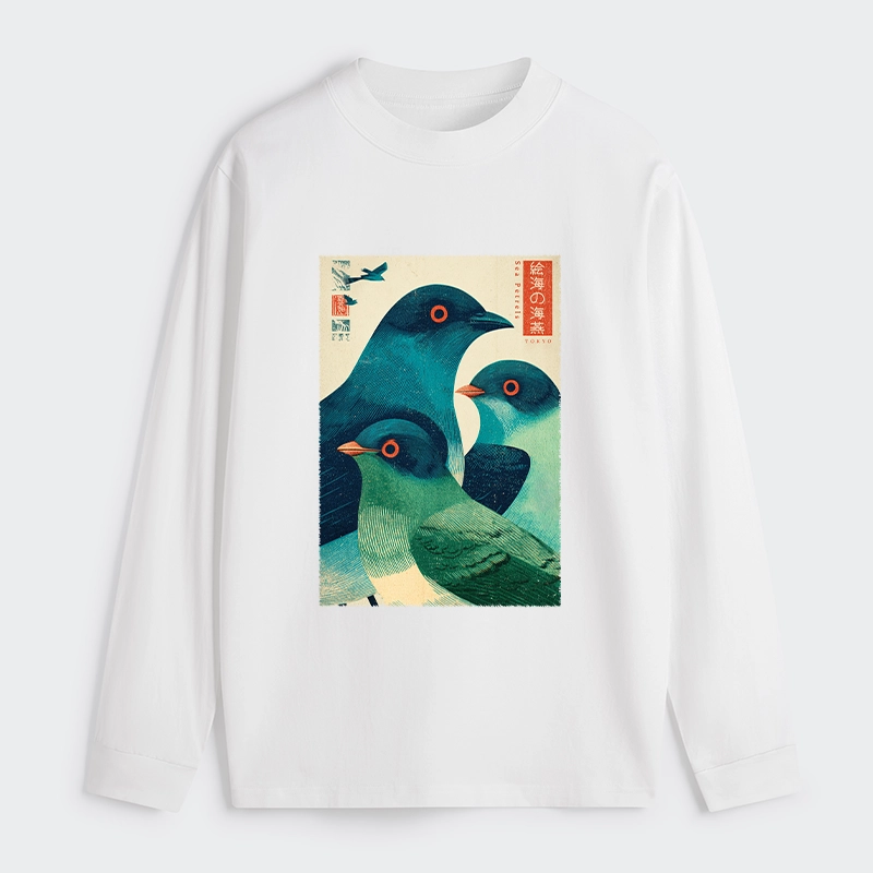 Tokyo-Tiger Petrels Of The Painted Sea Classic Long Sleeve T-Shirt