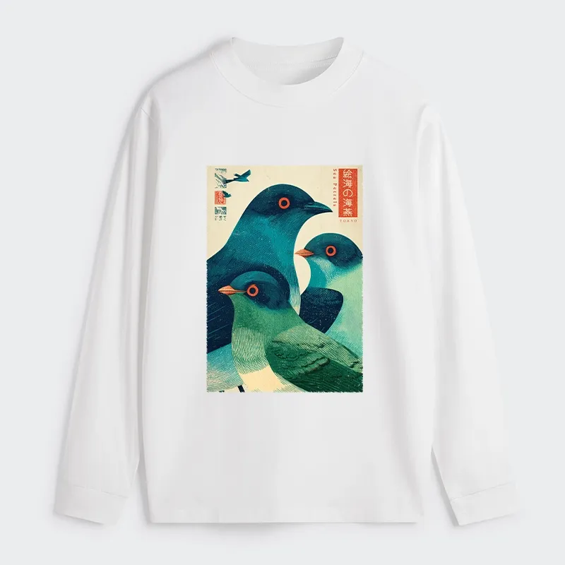 Tokyo-Tiger Petrels Of The Painted Sea Classic Long Sleeve T-Shirt