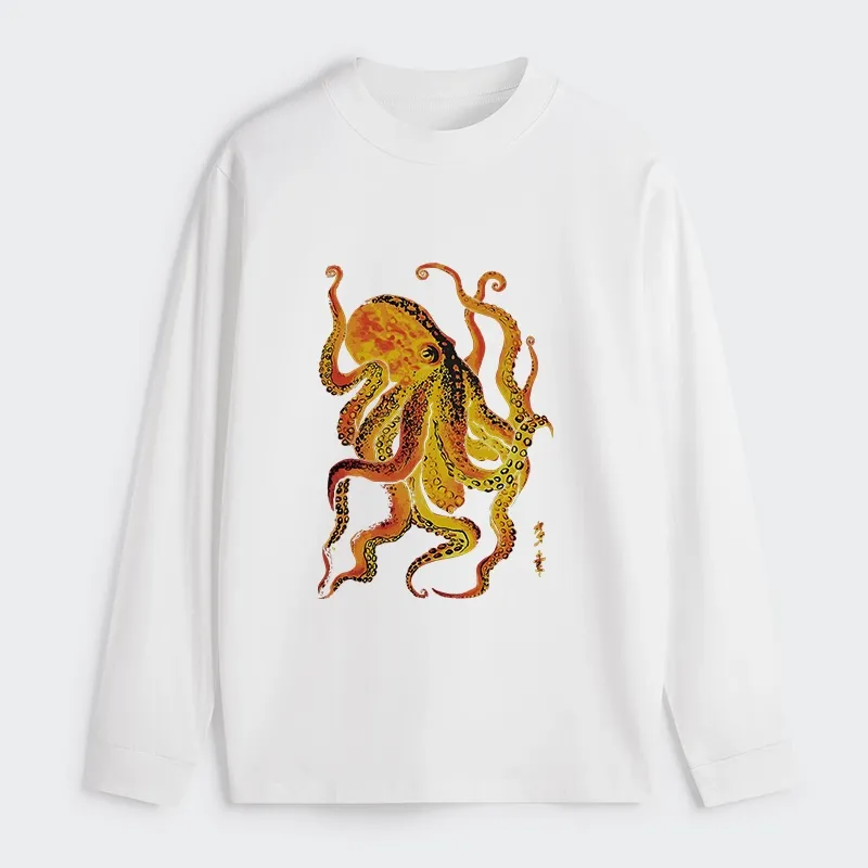 Tokyo-Tiger Deep Sea Gorgeous Octopus Classic Long Sleeve T-Shirt