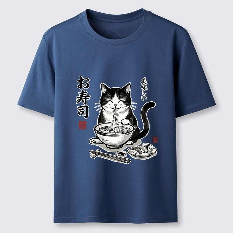 Tokyo-Tiger Cats Eat Japanese Food Classic T-Shirt