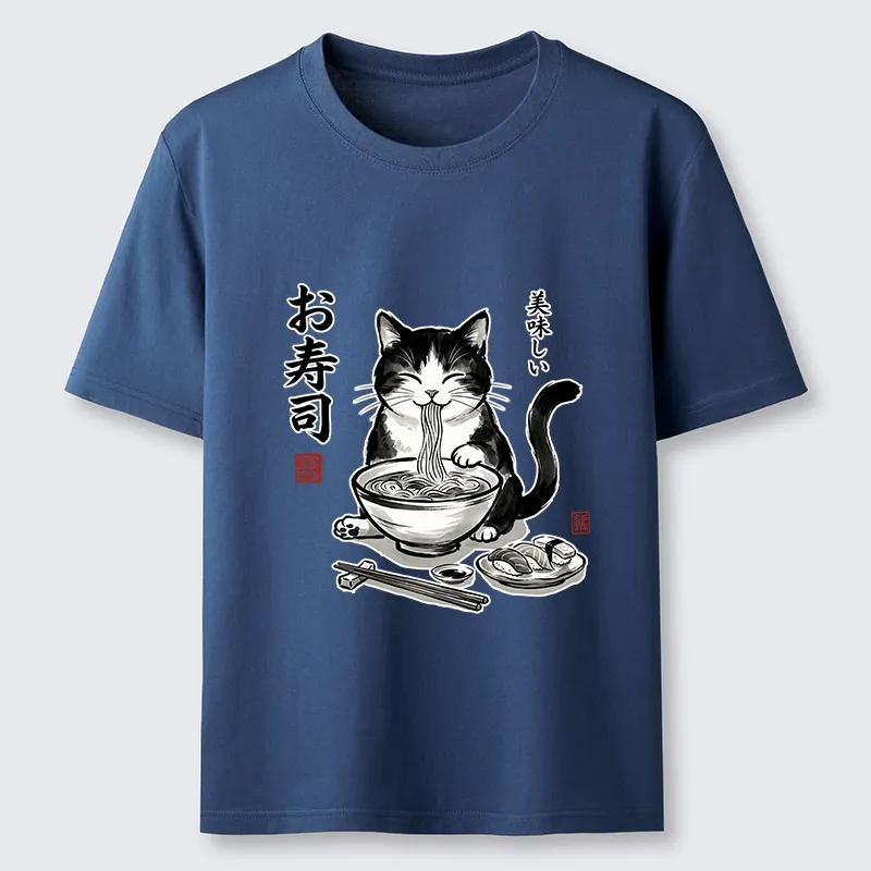 Tokyo-Tiger Cats Eat Japanese Food Classic T-Shirt