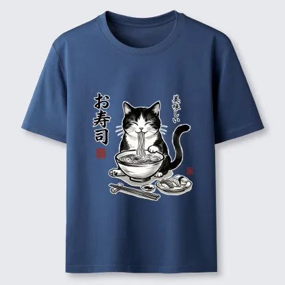 Tokyo-Tiger Cats Eat Japanese Food Classic T-Shirt