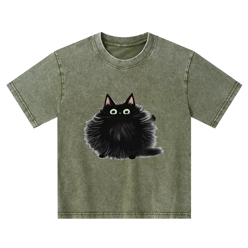 Tokyo-Tiger Cat's Approval Kids Washed T-Shirt