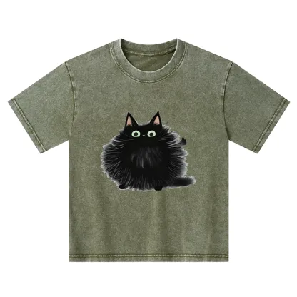 Tokyo-Tiger Cat's Approval Kids Washed T-Shirt