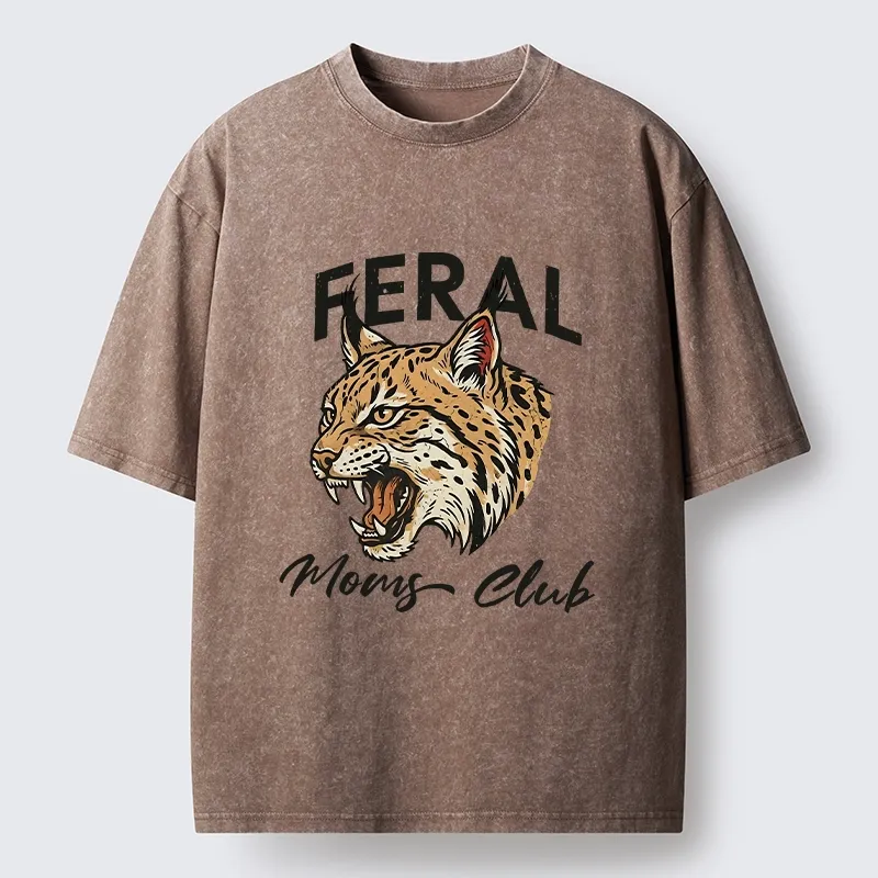 Tokyo-Tiger Lynx Roaring For Mom Power Washed T-Shirt