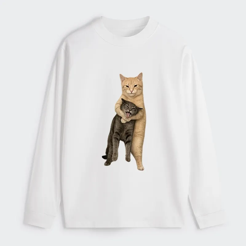 Tokyo-Tiger Orange Cat’s Tight Embrace Classic Long Sleeve T-Shirt