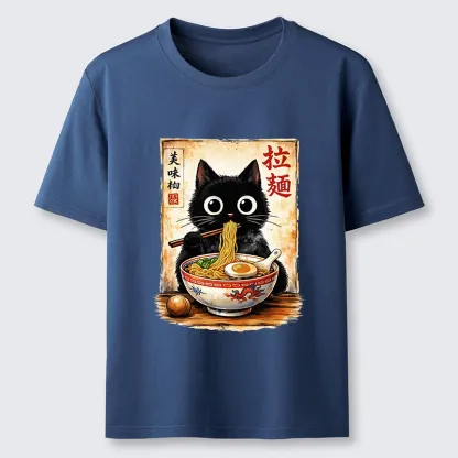 Tokyo-Tiger Cute Cat Slurping Ramen Classic T-Shirt