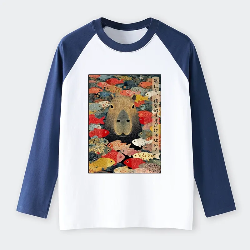 Tokyo-Tiger Am I Too Lovable? Raglan Long Sleeve T-shirt