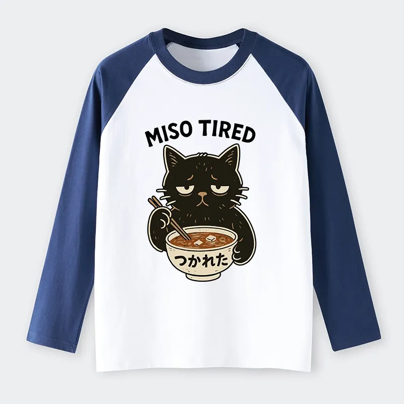 Tokyo-Tiger I’m So Tired Raglan Long Sleeve T-shirt Sale