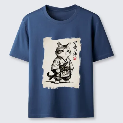 Tokyo-Tiger Japanese Samurai Cat Illustration Classic T-Shirt