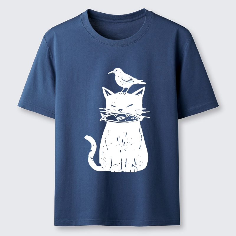 Tokyo-Tiger Black Cat With Fish And Bird Classic T-Shirt