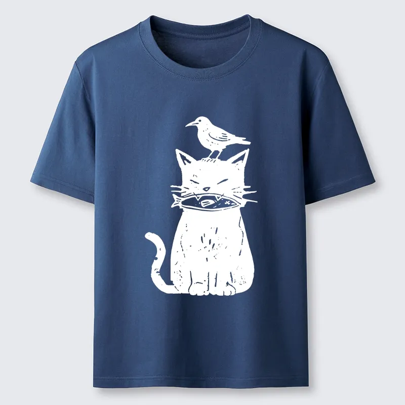 Tokyo-Tiger Black Cat With Fish And Bird Classic T-Shirt