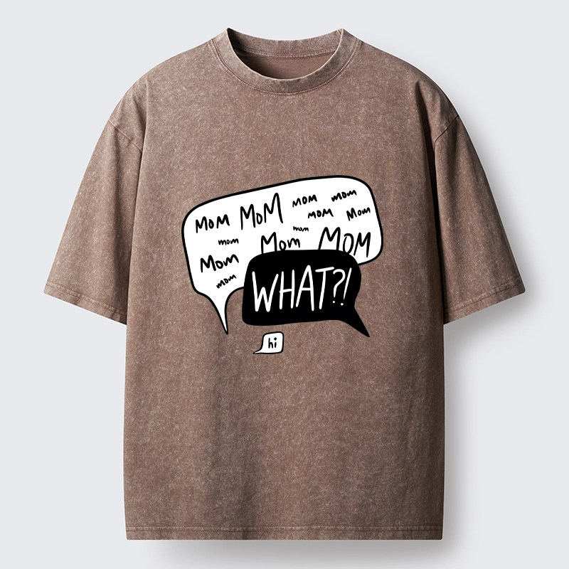 Tokyo-Tiger Chaotic Mom Talk What Meme Art Washed T-Shirt