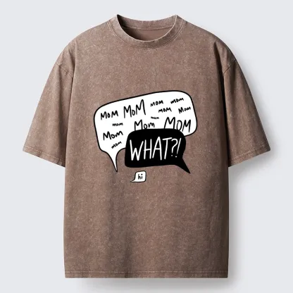 Tokyo-Tiger Chaotic Mom Talk What Meme Art Washed T-Shirt