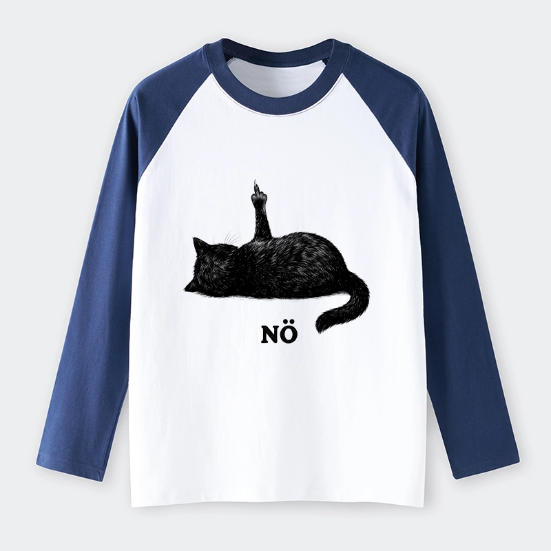 Tokyo-Tiger Cat Refused Raglan Long Sleeve T-shirt