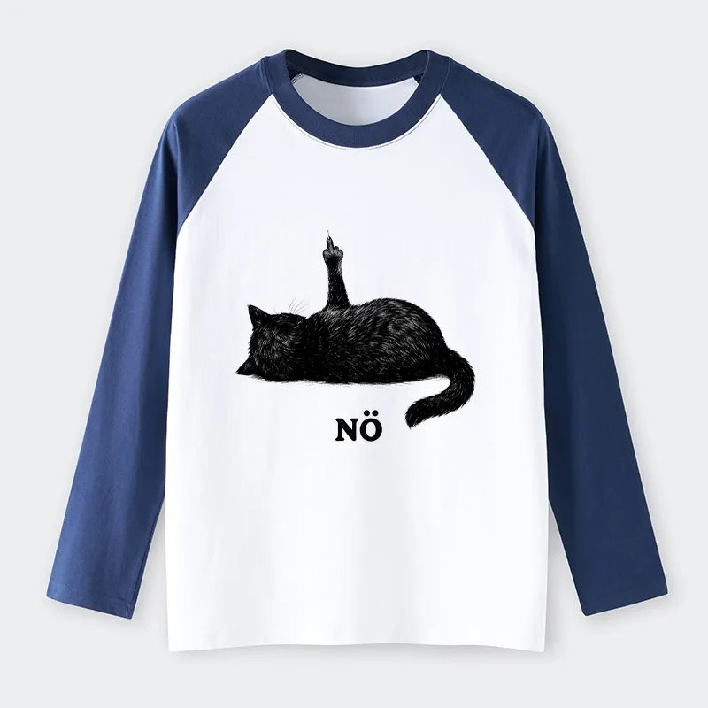 Tokyo-Tiger Cat Refused Raglan Long Sleeve T-shirt