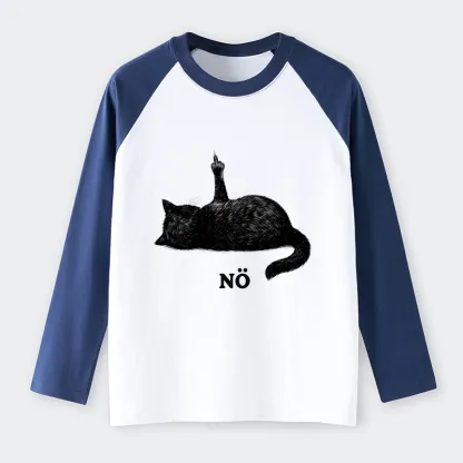 Tokyo-Tiger Cat Refused Raglan Long Sleeve T-shirt