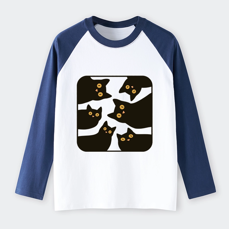 Tokyo-Tiger Cats Are Watching You Raglan Long Sleeve T-shirt