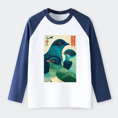 Tokyo-Tiger Petrels Of The Painted Sea Raglan Long Sleeve T-shirt