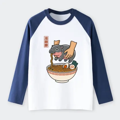 Tokyo-Tiger Noodles Got Me Raglan Long Sleeve T-shirt