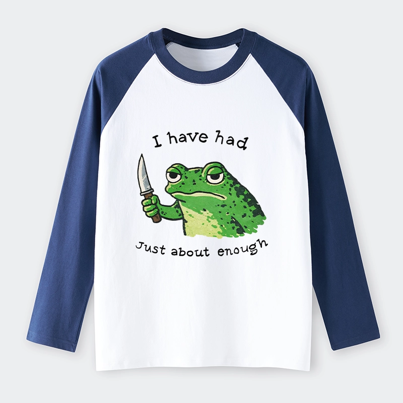 Tokyo-Tiger Impatient Frog Raglan Long Sleeve T-shirt