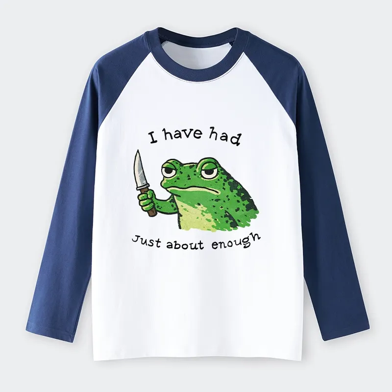 Tokyo-Tiger Impatient Frog Raglan Long Sleeve T-shirt