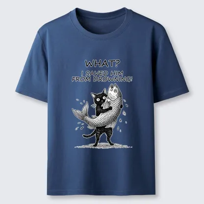 Tokyo-Tiger Cat Claims Fish Saving Meme Classic T-Shirt