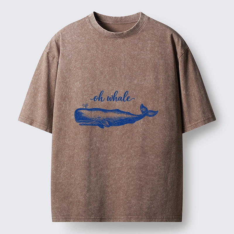 Tokyo-Tiger Oh Whale I Dont Care Washed T-Shirt