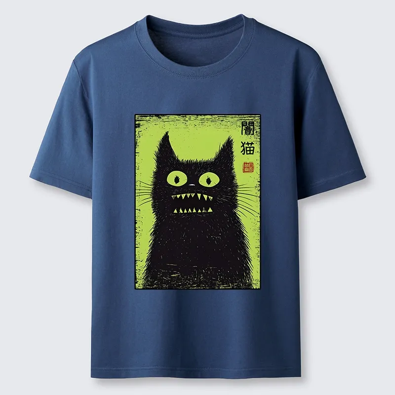 Tokyo-Tiger Spooky Black Cat Japanese Classic T-Shirt