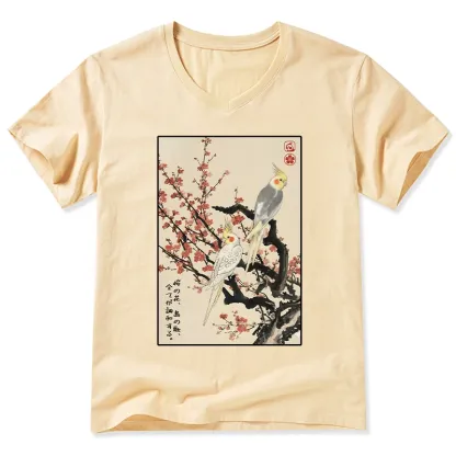 Tokyo-Tiger Whispers of Silent Blossoms V-Neck Classic T-Shirt