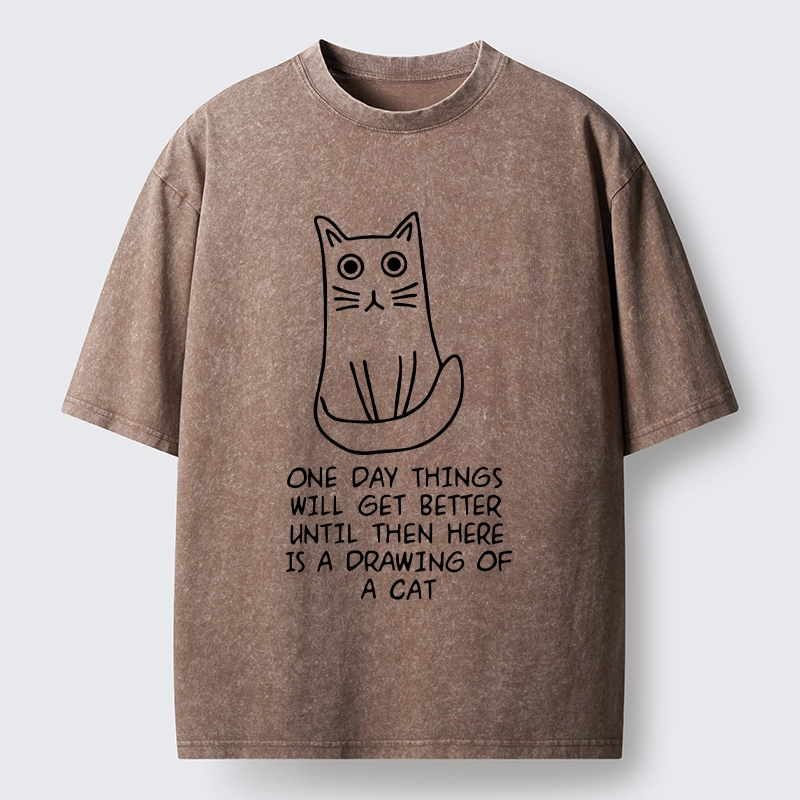 Tokyo-Tiger Cat Meme To Cheer You Up Washed T-Shirt