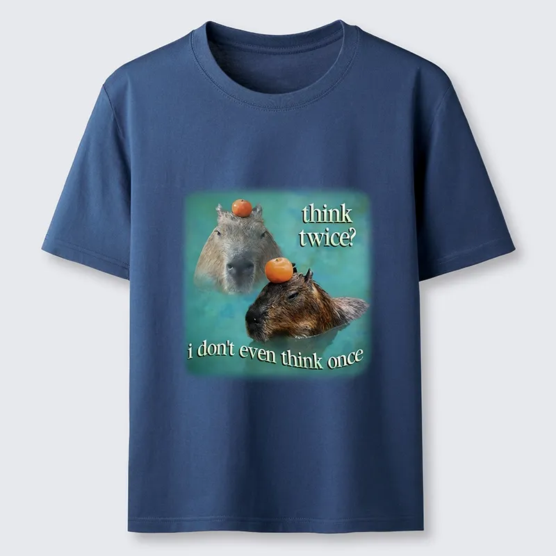 Tokyo-Tiger Capybara Think Twice Funny Meme Classic T-Shirt