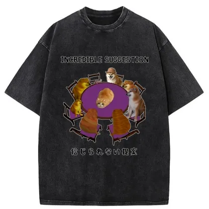 Tokyo-Tiger Funny Incredible Suggestion Washed T-Shirt