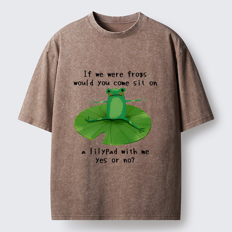 Tokyo-Tiger Frog Sit With Me Washed T-Shirt