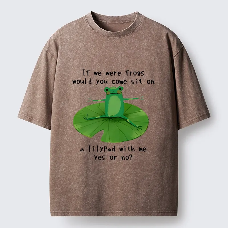 Tokyo-Tiger Frog Sit With Me Washed T-Shirt