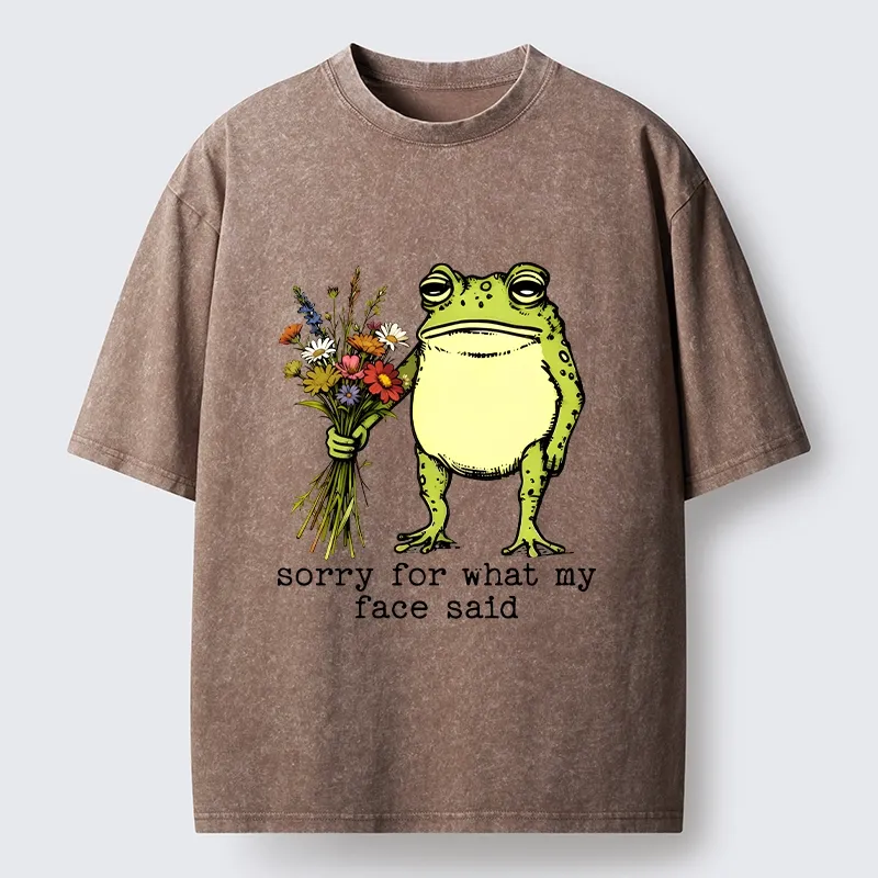 Tokyo-Tiger Frog Sorry Mode Activated Washed T-Shirt