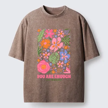 Tokyo-Tiger Flower Power Says You Got This Washed T-Shirt