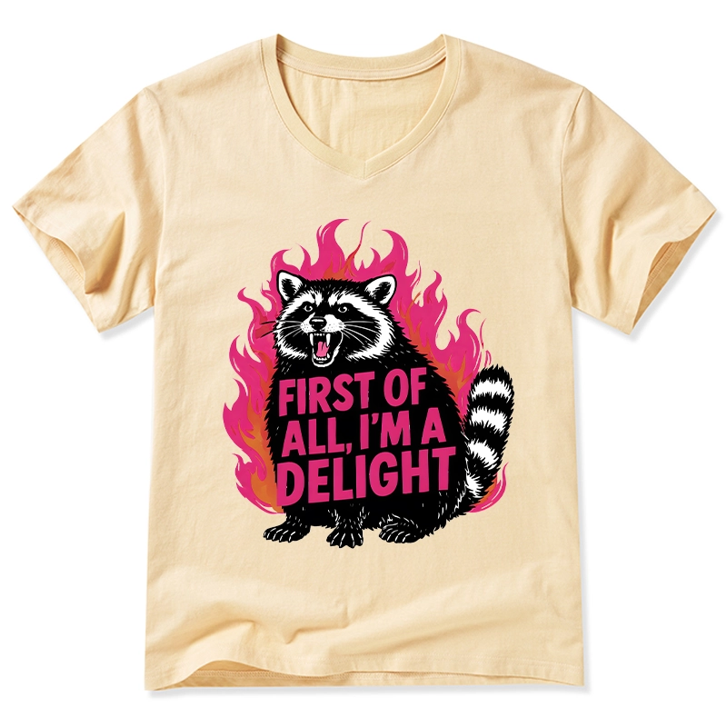 Tokyo-Tiger Angry Raccoon Funny V-Neck Classic T-Shirt