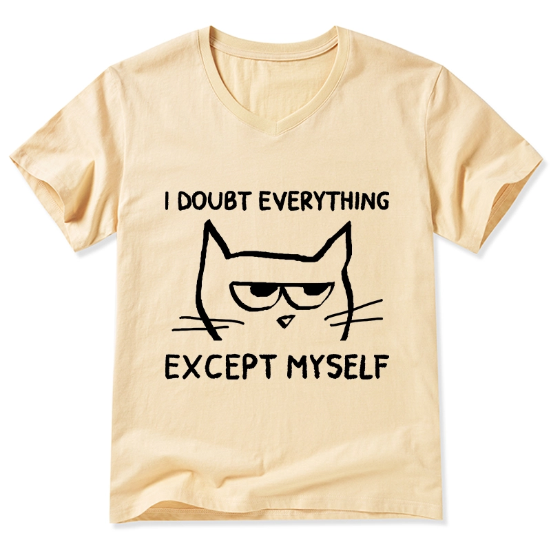 Tokyo-Tiger Confident Kitten V-Neck Classic T-Shirt