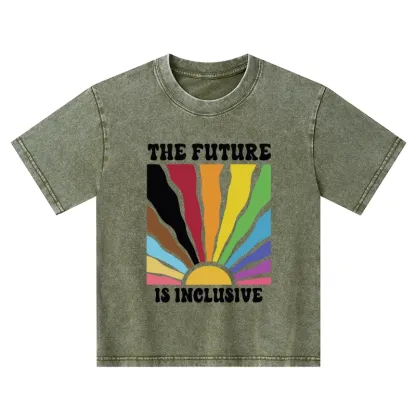 Tokyo-Tiger Pride Future Is Inclusive Kids Washed T-Shirt